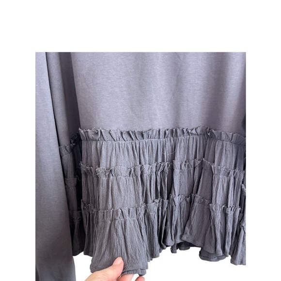 Altar'd State Blue Ruffle Sweatshirt - Picture 6 of 8